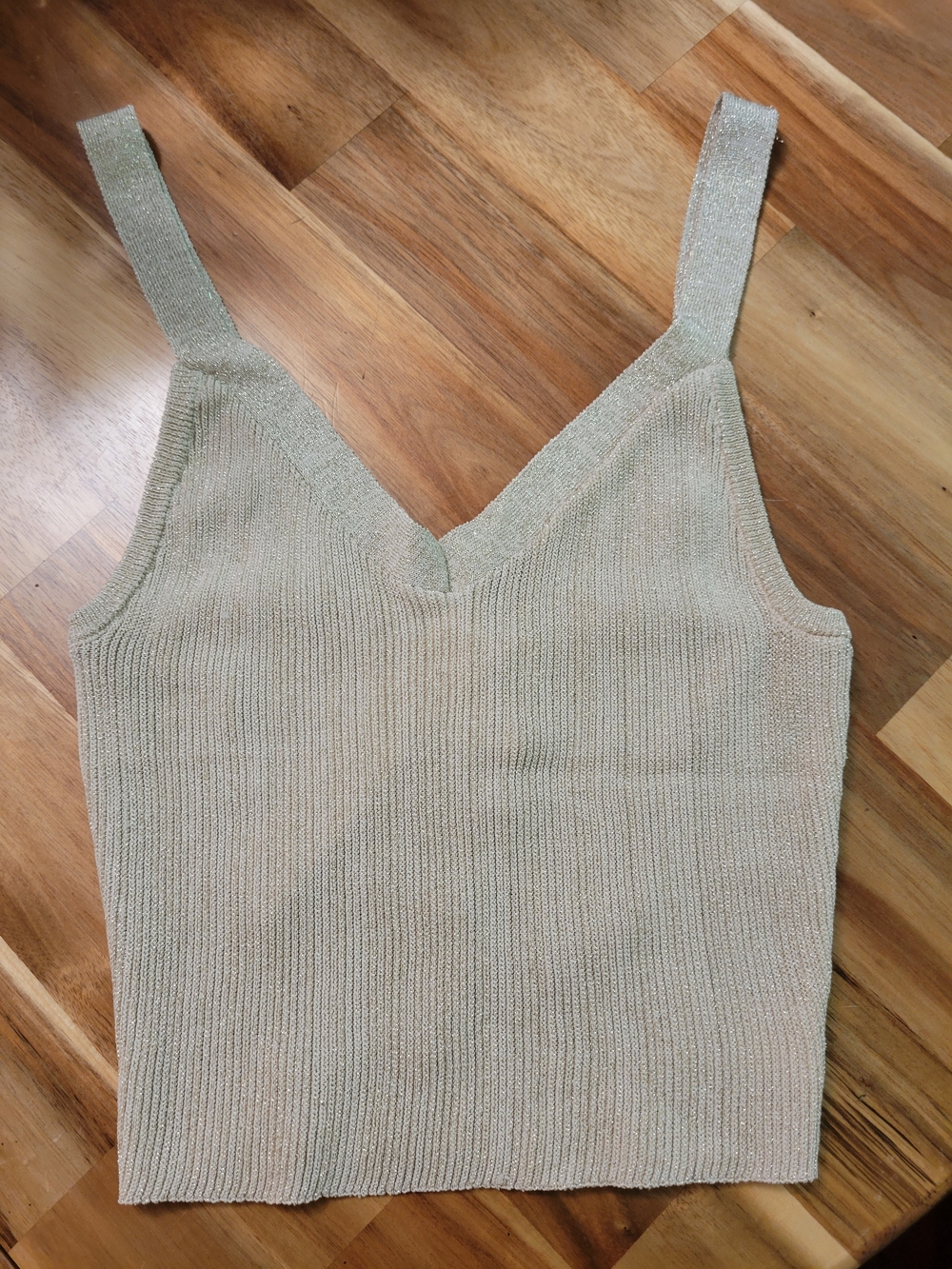 House of Harlow 1960 Shimmery Gold Knit Tank Size XS